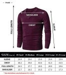 LTIFONE Men's Red Slim Fit V-Neck Sweater