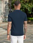 Men's Casual Short Sleeve Knit Polo - Navy