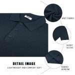 Men's Casual Short Sleeve Knit Polo - Navy