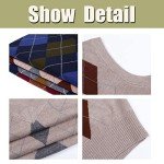 Men's Argyle V-Neck Sweater Vest - Khaki