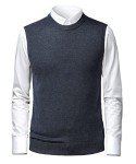 Men's Soft Touch Knitted Sweater Vest - Solid Color