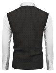 COOFANDY Men's V-Neck Cable Knit Sweater Vest