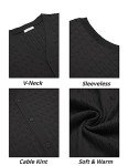 COOFANDY Men's V-Neck Cable Knit Sweater Vest