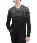 Calvin Klein Men's V-Neck Striped Merino Sweater