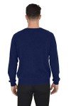Men's Classic Merino Wool V-Neck Sweater - Navy