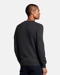 Lyle & Scott Cotton Merino V-Neck Sweater - Charcoal