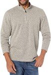 Wrangler Authentics Men's Fleece Quarter-Zip Sweater