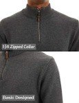 Men's Quarter Zip Sweater - Casual Pullover