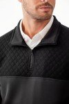 Men's Quarter Zip Pullover Sweatshirt - Dark Grey