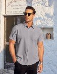 Men's Short Sleeve Wrinkle-Free Button Down Shirt