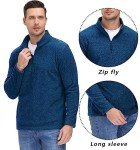 TACVASEN Men's Slim Fit Fleece Quarter Zip Pullover