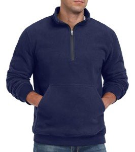Askdeer Men's Polar Fleece Quarter Zip Sweatshirt
