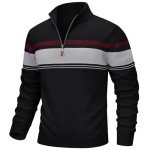 Men's Slim Fit 1/4 Zip Knitted Sweater