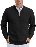 COOFANDY Men's Slim Fit Quarter Zip Sweater