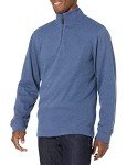 Men's Quarter-Zip French Rib Sweater - Blue Heather