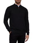 Men's Lightweight Quarter Zip Knit Sweater - Black