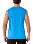 Men's Azure Sleeveless Tank Top for Workouts