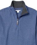 Men's Quarter-Zip French Rib Sweater - Blue Heather
