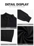 Men's Lightweight Quarter Zip Knit Sweater - Black