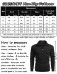 COOFANDY Men's Black Corduroy Quarter Zip Pullover