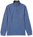 Men's Quarter-Zip French Rib Sweater - Blue Heather