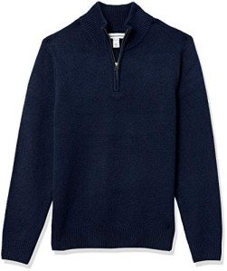 Men's Navy Soft Touch Quarter-Zip Sweater