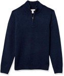 Men's Navy Soft Touch Quarter-Zip Sweater