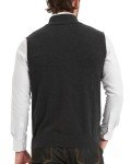 Men's Cotton Quarter Zip Sweater Vest - Dark Grey