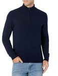 Men's Navy Soft Touch Quarter-Zip Sweater