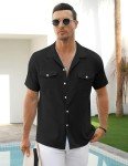 COOFANDY Men's Casual Linen Button Down Shirt