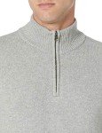 Men's Light Grey Quarter-Zip Sweater by Amazon Essentials