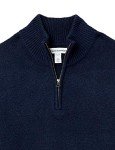 Men's Navy Soft Touch Quarter-Zip Sweater