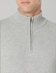 Men's Light Grey Quarter-Zip Sweater by Amazon Essentials