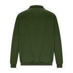 Men's Army Green Sherpa Lined Quarter Zip Sweatshirt