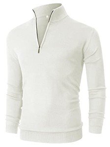 Men's Slim Fit Quarter Zip Pullover Sweater