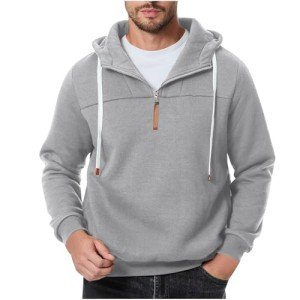 Big and Tall Men's Quarter Zip Hoodies