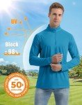 Men's Long Sleeve Quarter Zip UV Protection Shirt