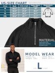 ICEMOOD Men's Black Quarter Zip Pullover Sweater