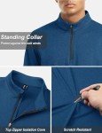 TACVASEN Men's Fleece Quarter Zip Pullover Sweatshirt