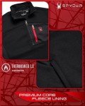 Spyder Men's Quarter Zip Fleece Pullover Sweater