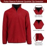 Men's Quarter Zip Thermal Fleece Pullover Sweater