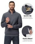 Men's Heavyweight Fleece Quarter Zip Pullover Sweater