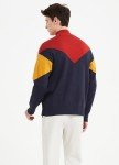 Men's Color Block Turtleneck Pullover Sweater