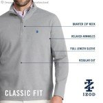 IZOD Men's Quarter Zip Fleece Pullover - Rock Heather
