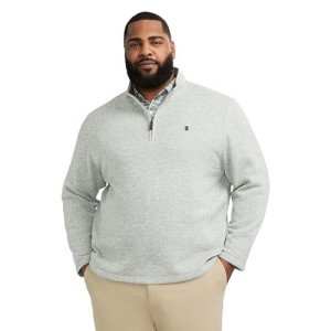 IZOD Men's Big & Tall Quarter Zip Fleece Pullover