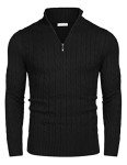 Men's Slim Fit Quarter-Zip Turtleneck Sweater