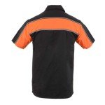 Men's Black & Orange Reflective Motorcycle Shirt