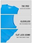 Men's Azure Sleeveless Tank Top for Workouts