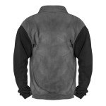 Men's Dark Gray Quarter Zip Sherpa Hoodie