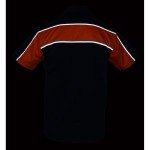 Men's Black & Orange Reflective Motorcycle Shirt